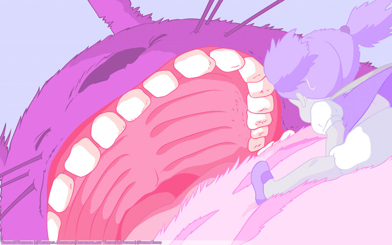 Totoro with open mouth