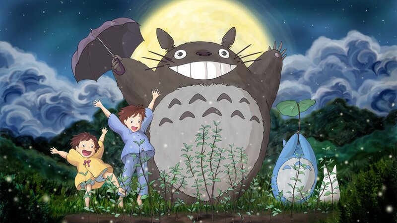 Totoro with Two Children