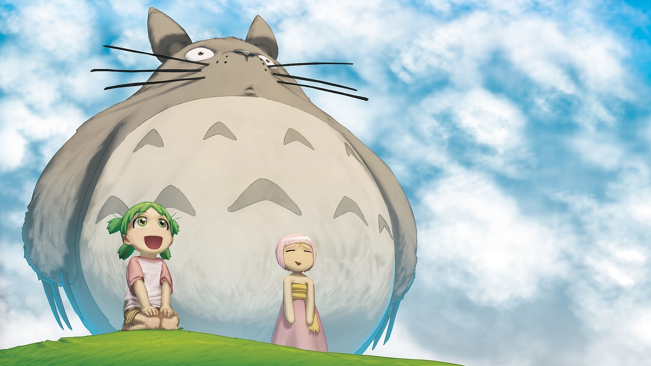 Totoro with two girls