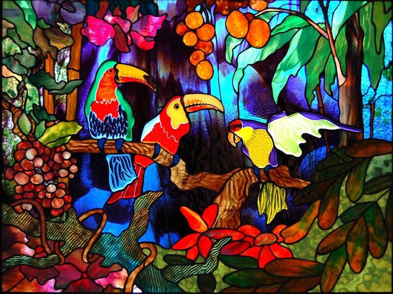 Toucans in Jungle — Blue