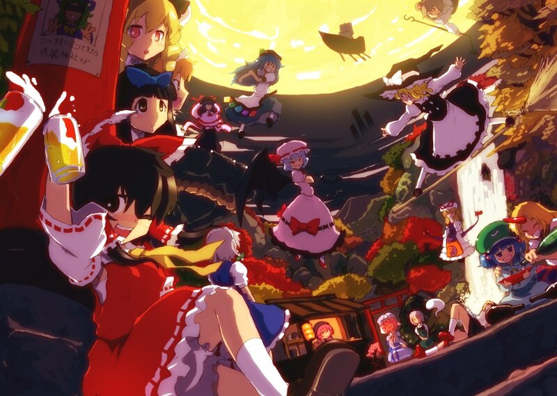 Touhou characters at festival
