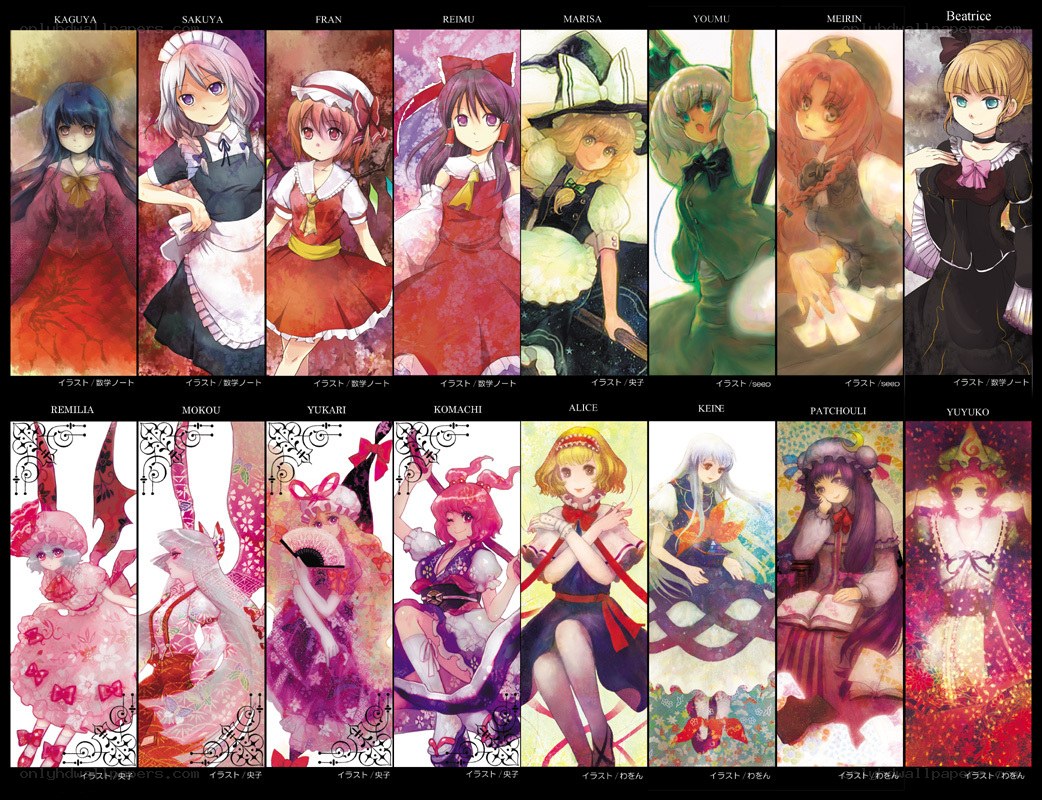 Touhou Project character art collection