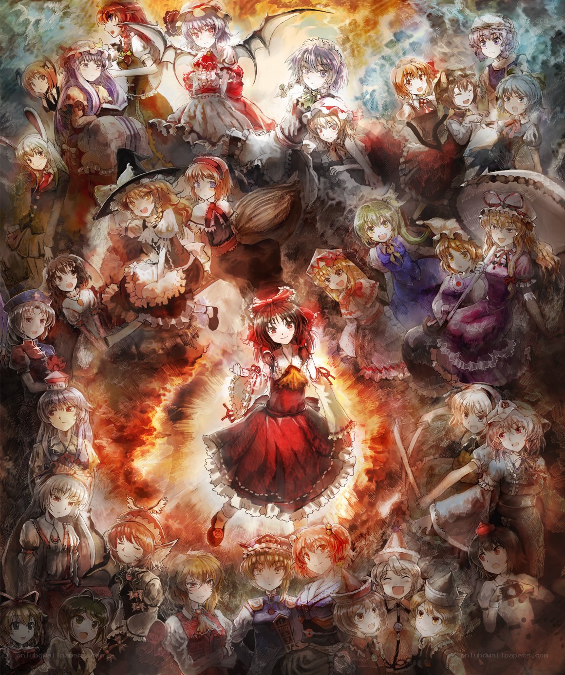 Touhou Project character collage