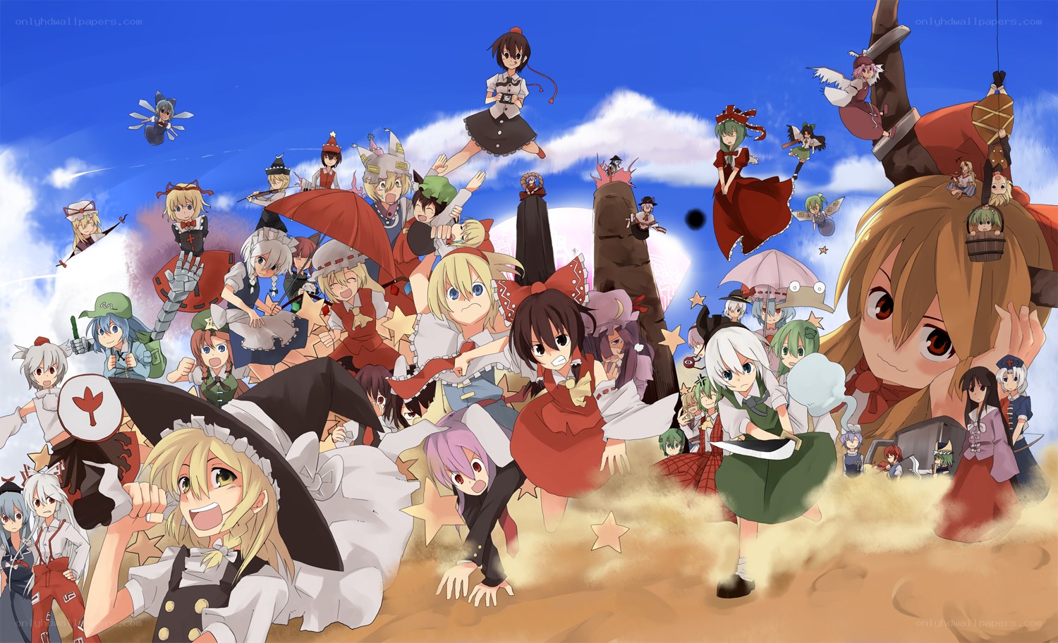 Touhou Project character collage