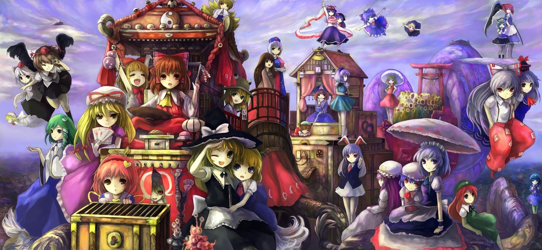 Touhou Project character collage