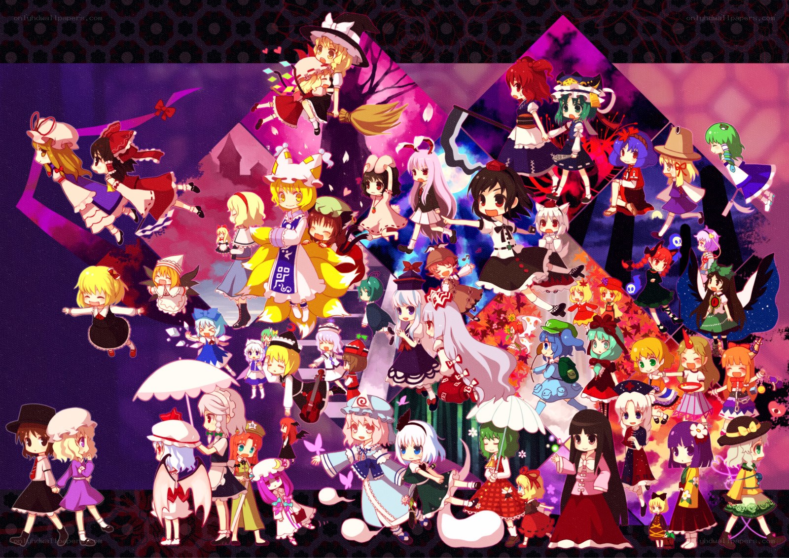 Touhou Project character collage