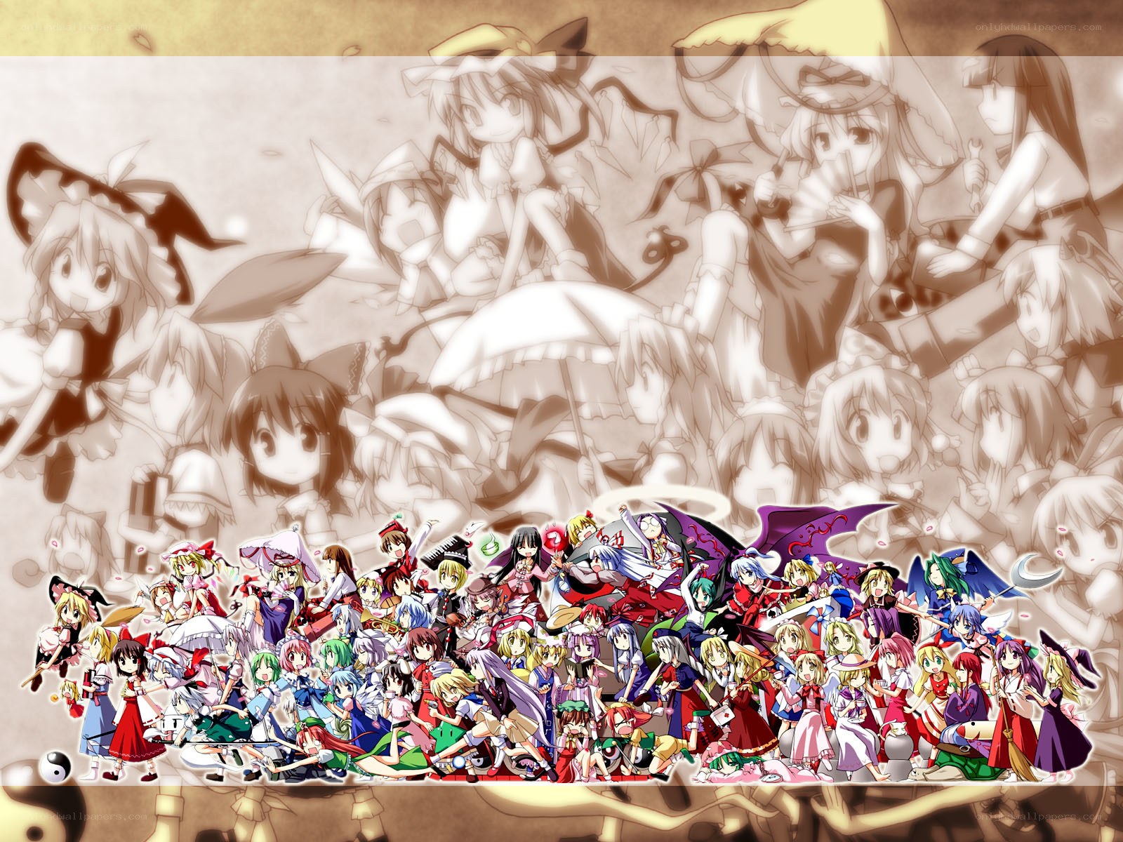 Touhou Project character collage