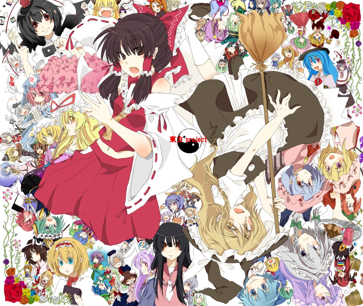 Touhou Project character collage