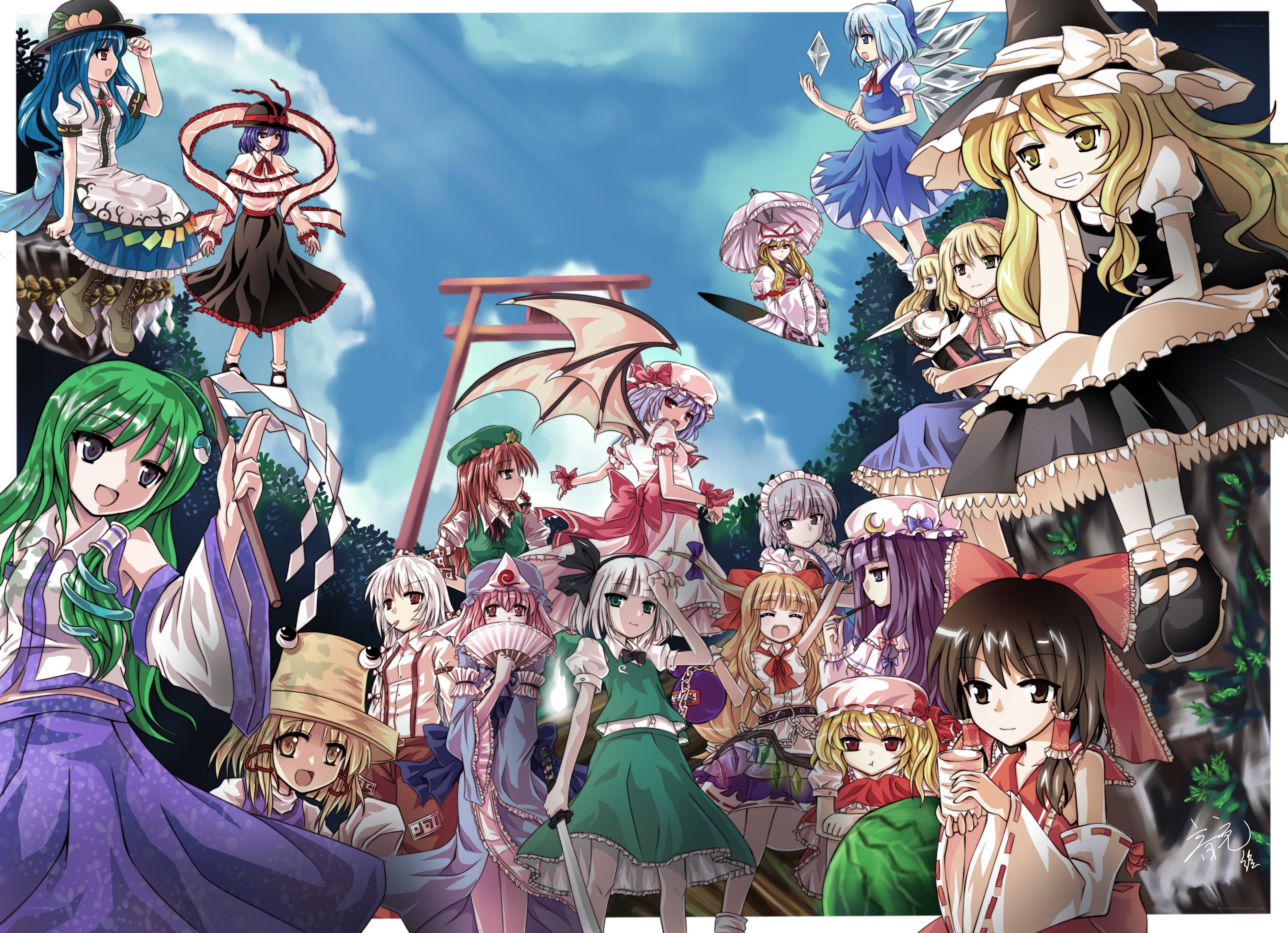 Touhou Project character collage