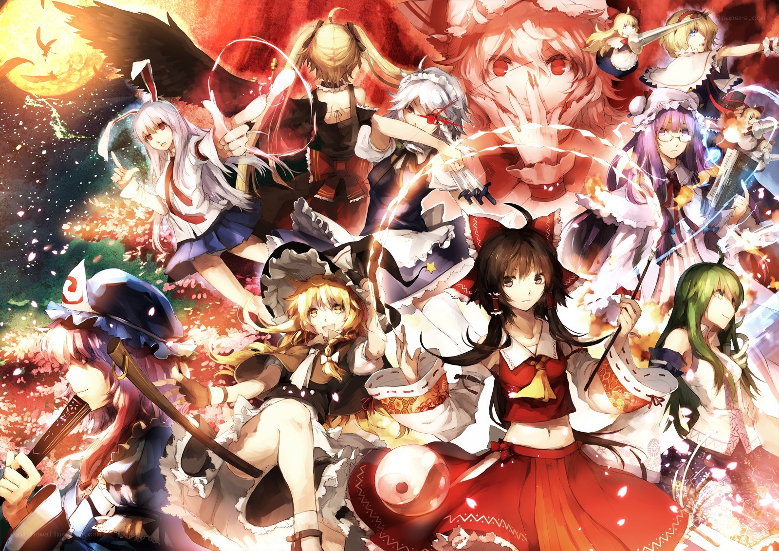Touhou Project character collage