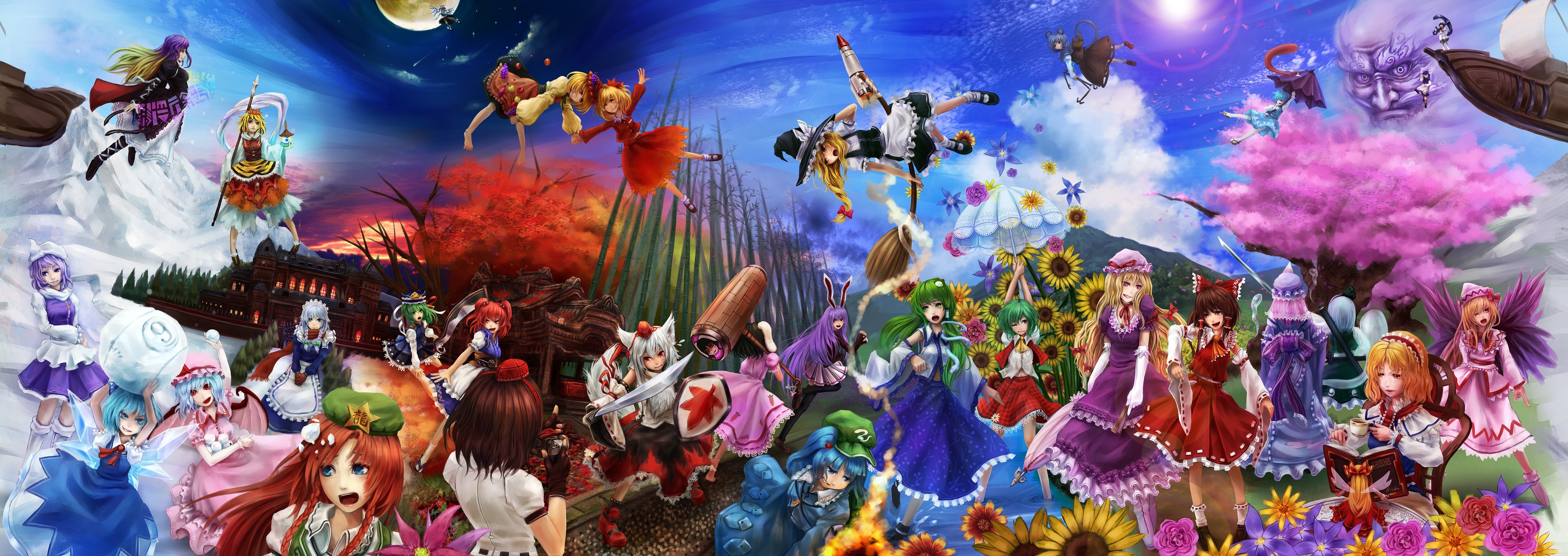 Touhou Project character collage