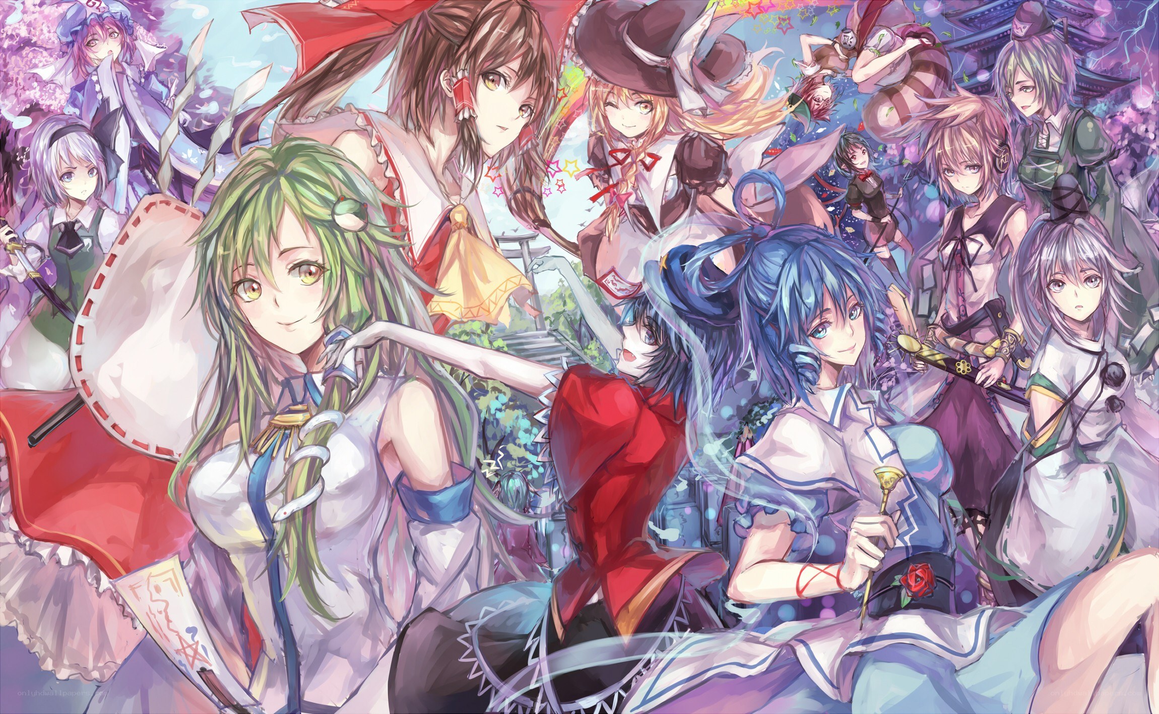 Touhou Project character collage