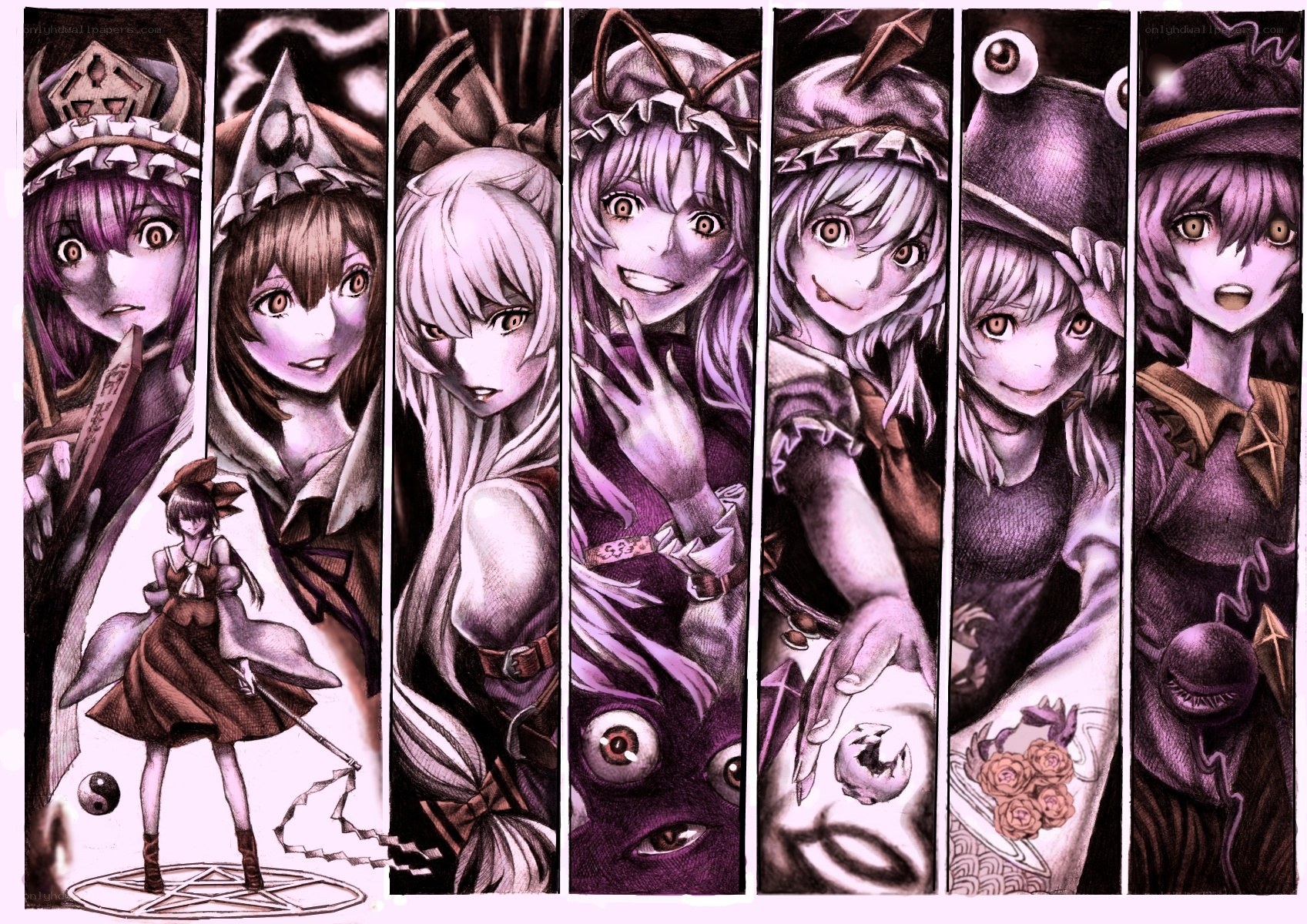 Touhou Project character collage
