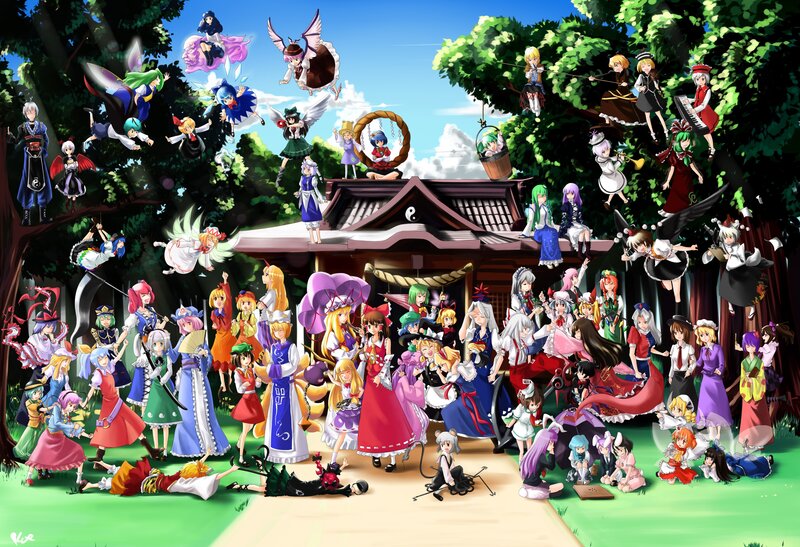 Touhou Project character gathering