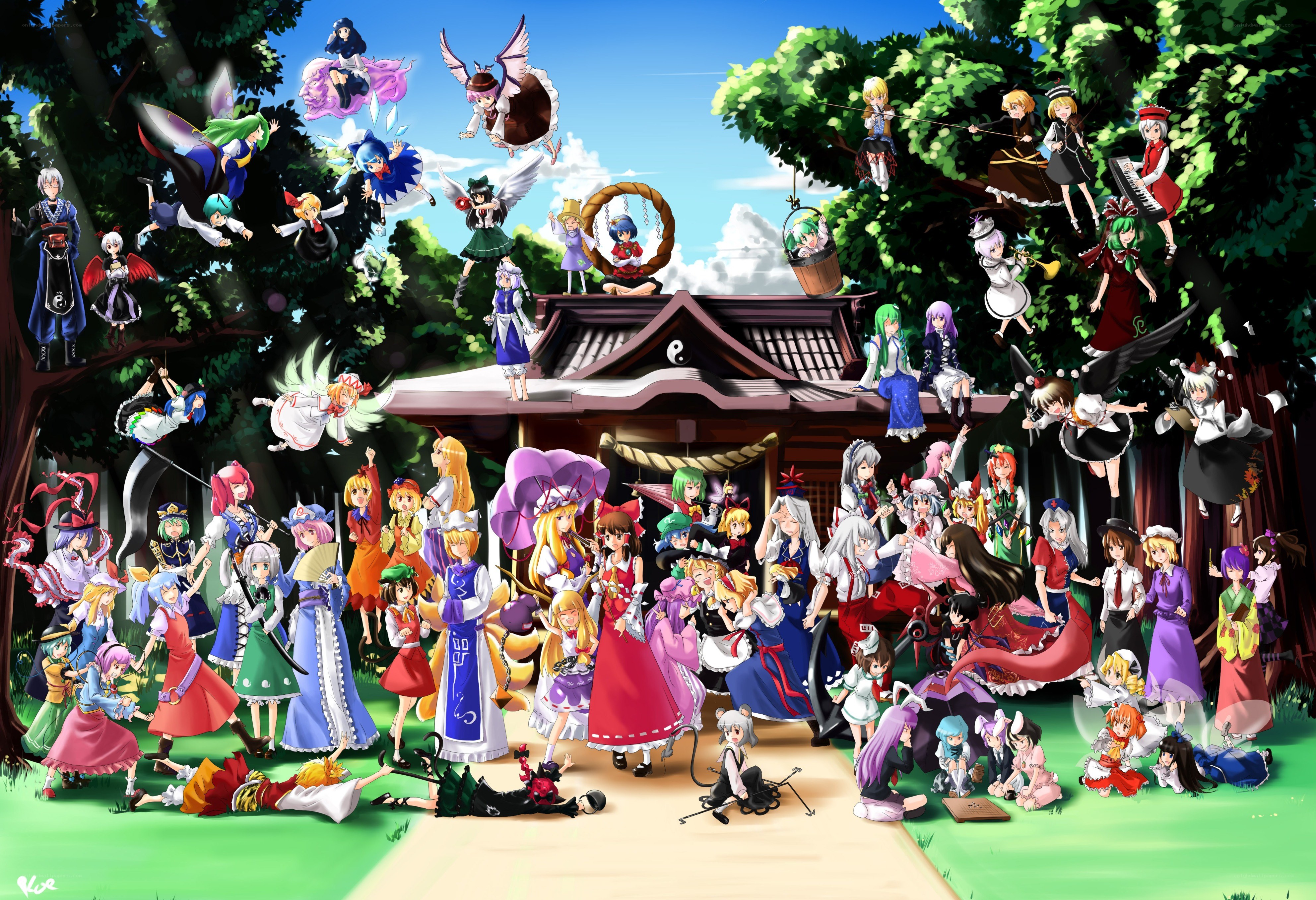 Touhou Project character gathering