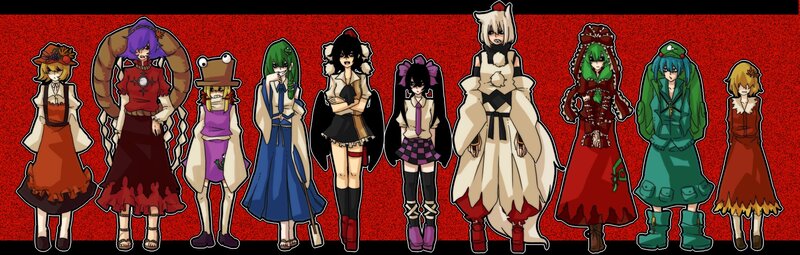 Touhou Project character lineup