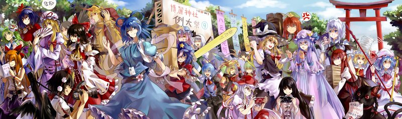 Touhou Project characters at festival