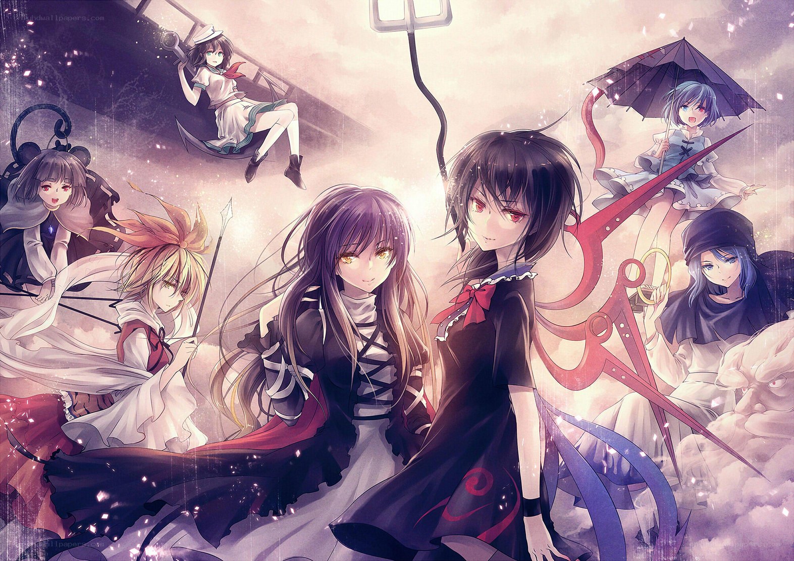 Touhou Project characters collage