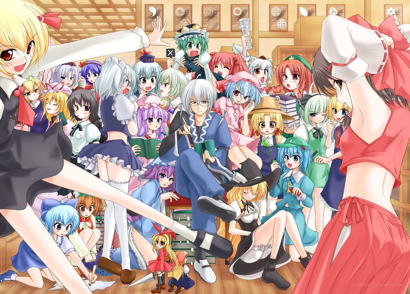 Touhou Project characters gathering