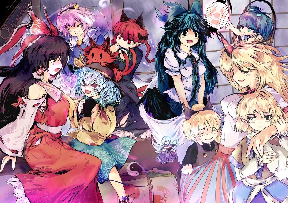 Touhou Project characters gathering