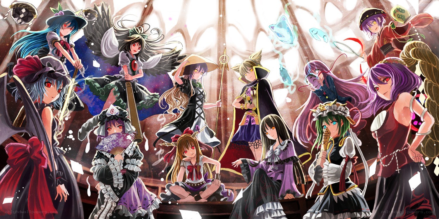 Touhou Project characters gathering