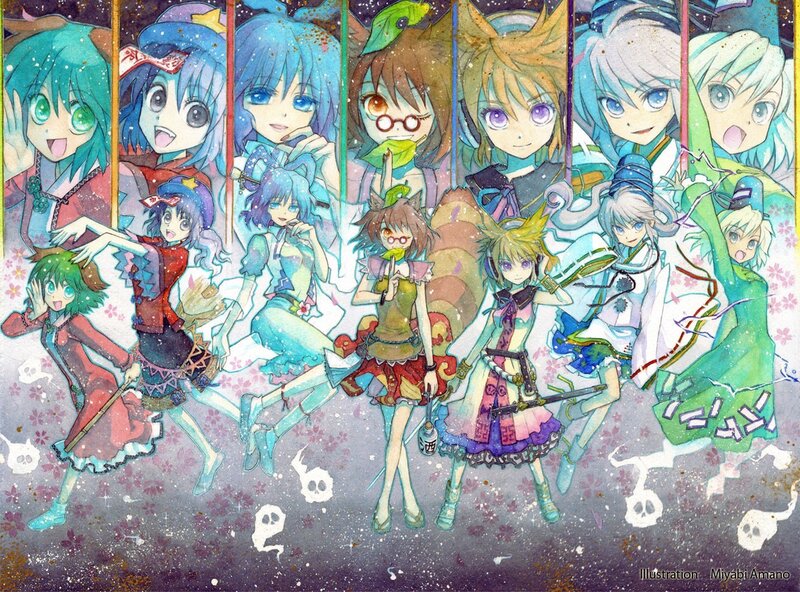 Touhou Project characters illustration