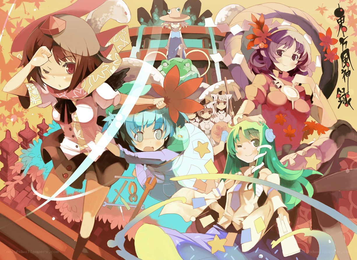 Touhou Project characters in autumn