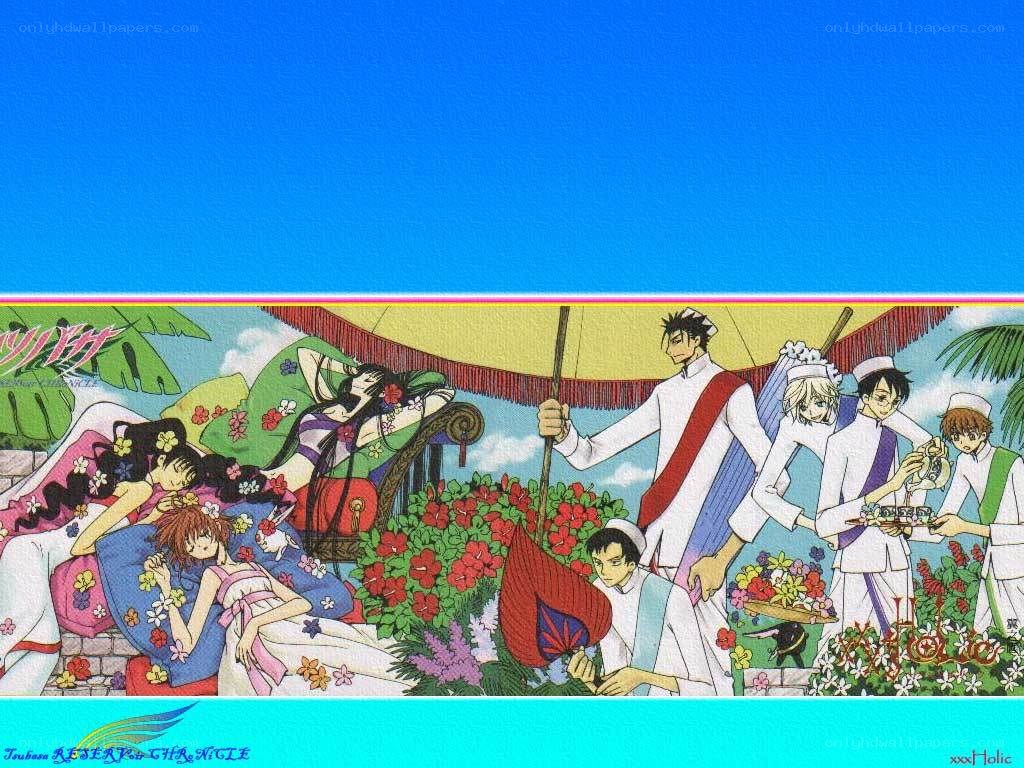 Touhou Project characters in garden
