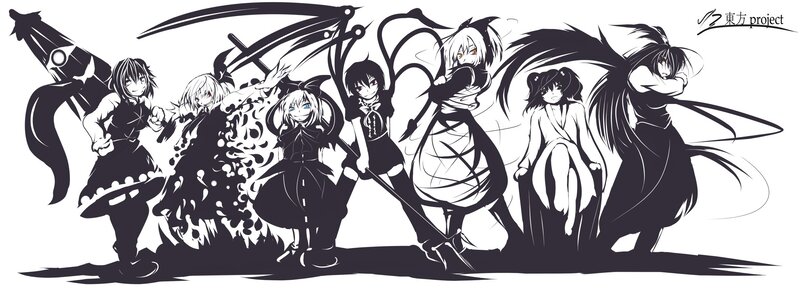 Touhou Project characters lineup