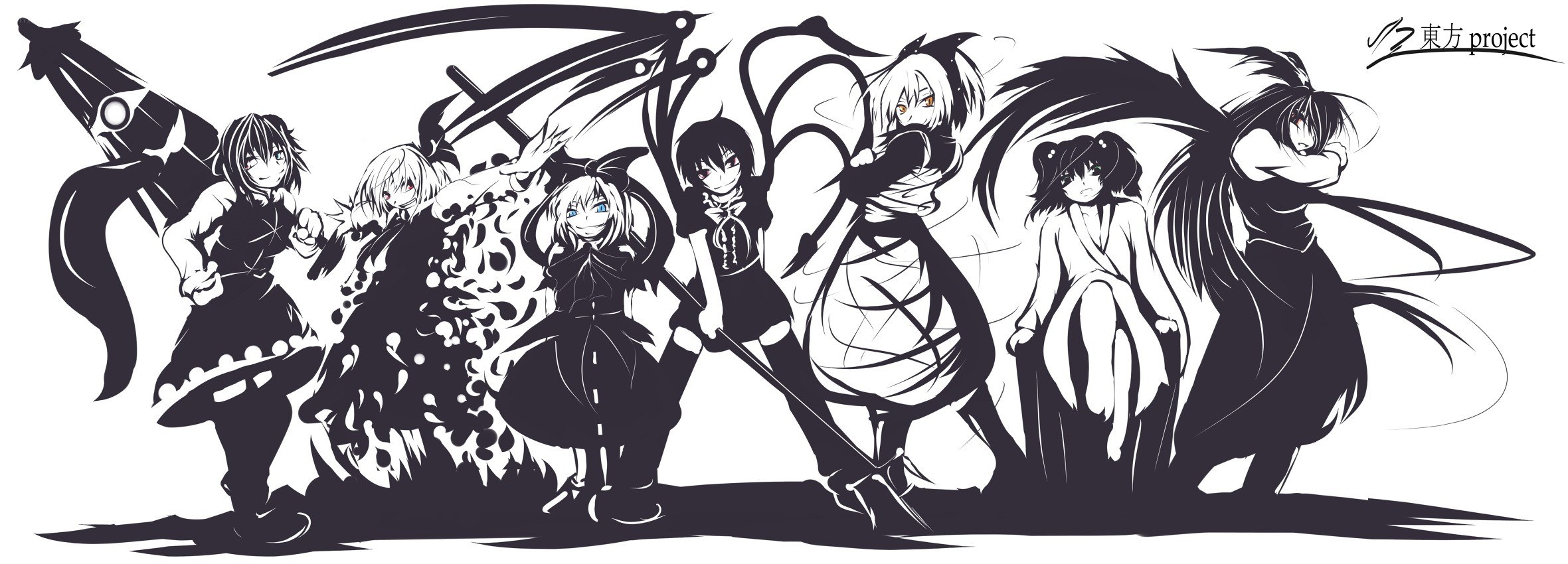Touhou Project characters lineup