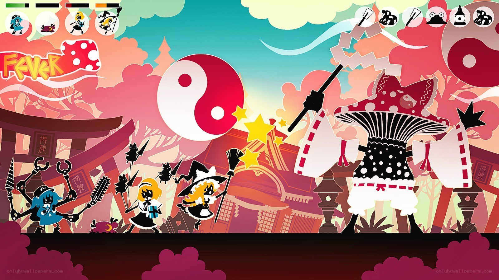 Touhou-style action game scene