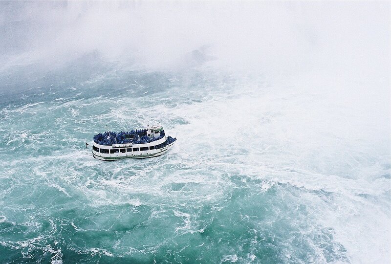 Tour Boat in Turbulent Water