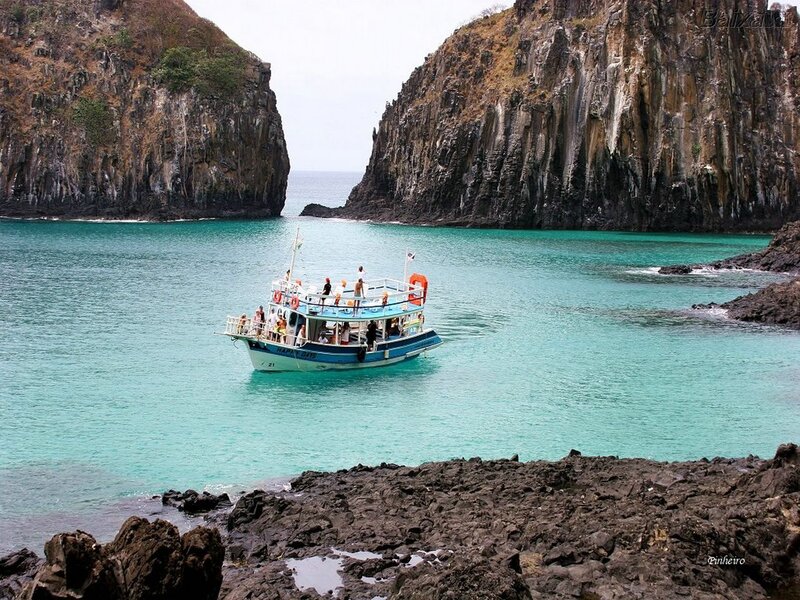 Tour Boat in Turquoise Water