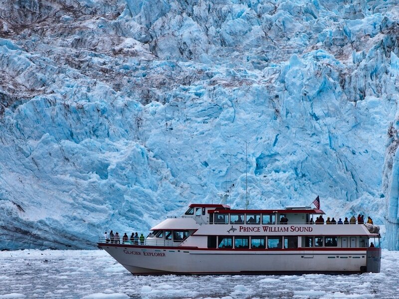 Tour Boat Near Glacier