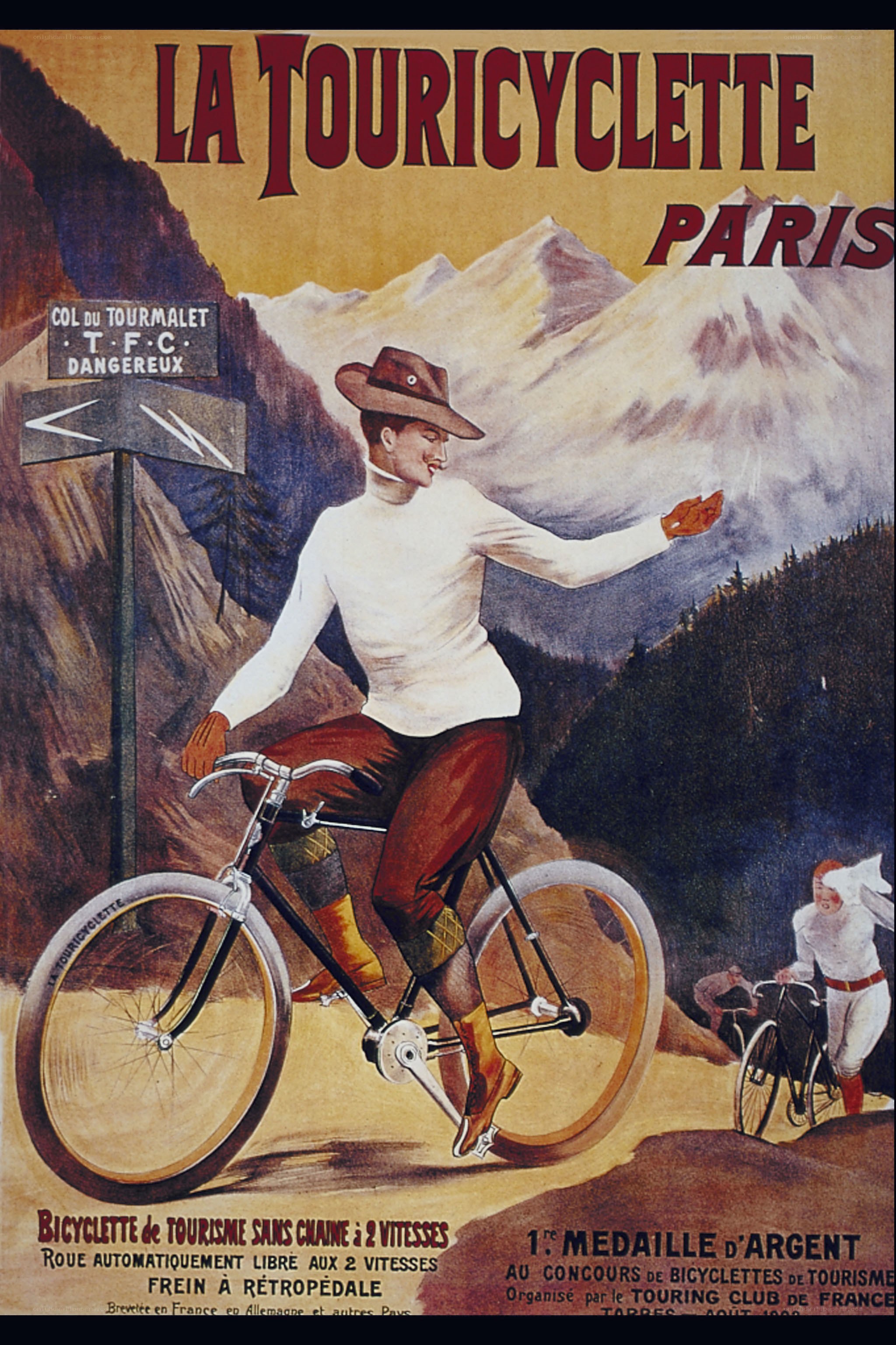 Touricyclette bicycle advertisement