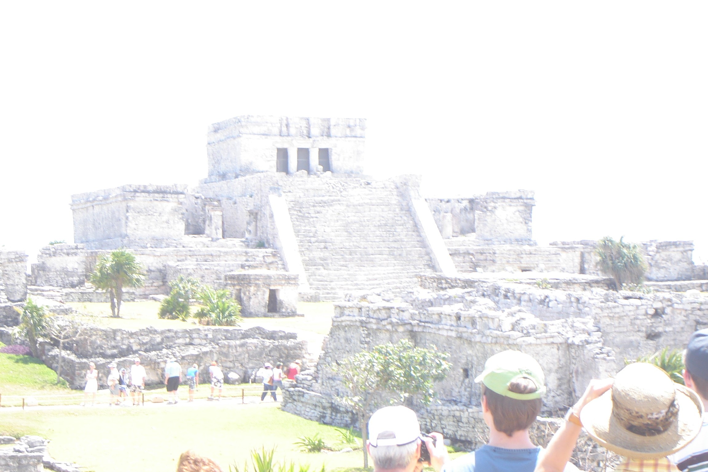 Tourists at ancient ruins