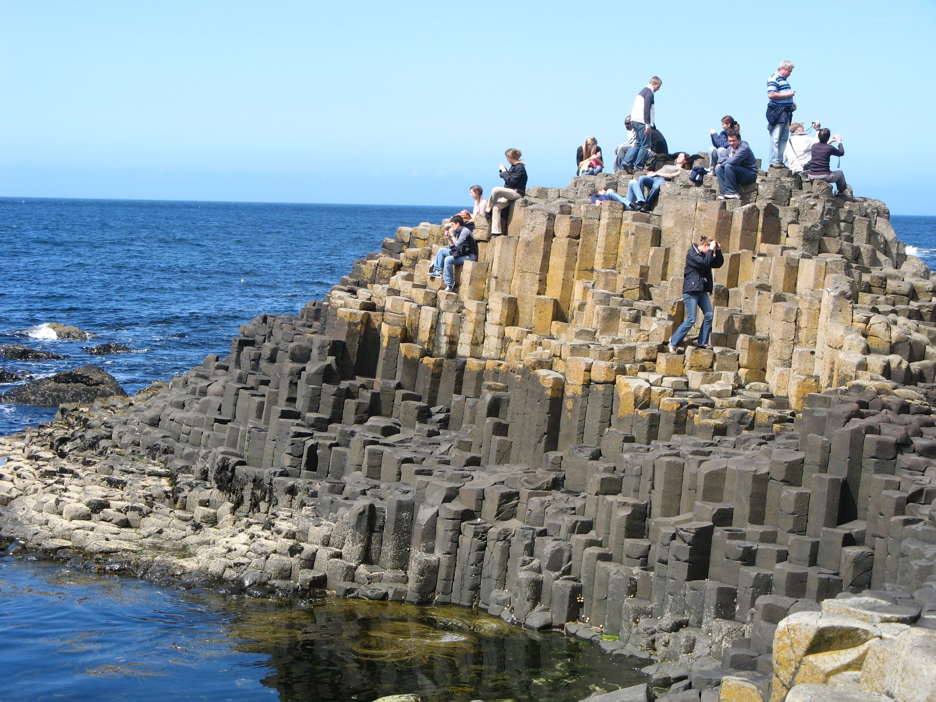 Tourists at Giant's Causeway