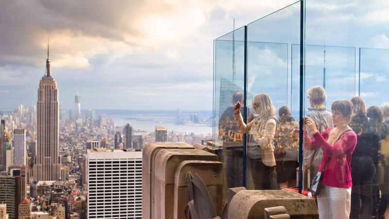 Tourists at Observation Deck