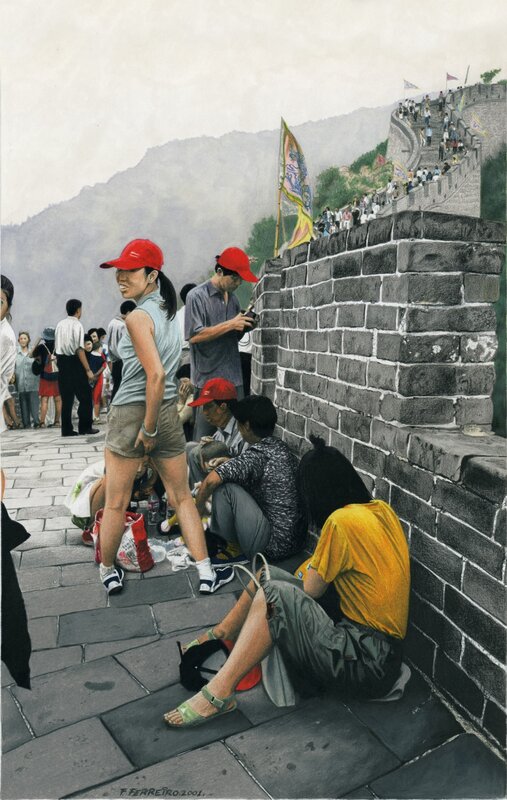 Tourists at the Great Wall