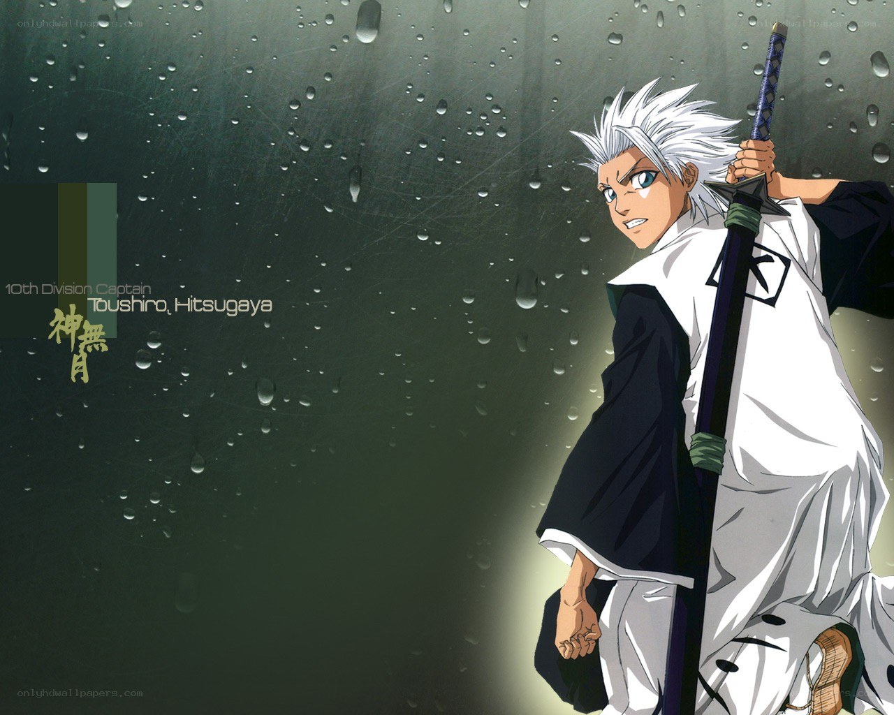 Toushiro Hitsugaya in rain