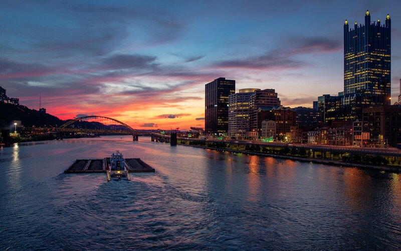 Towboat on River