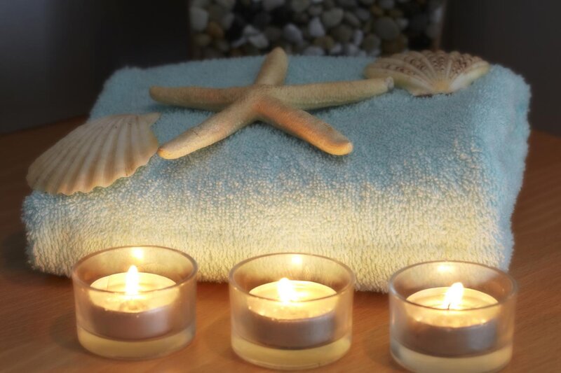 Towel with Starfish and Shells