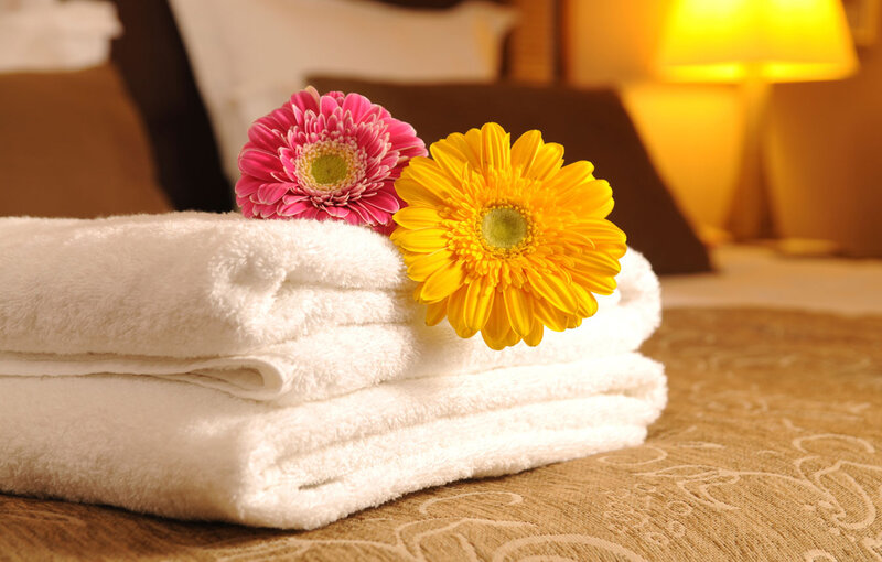 Towels with Flowers