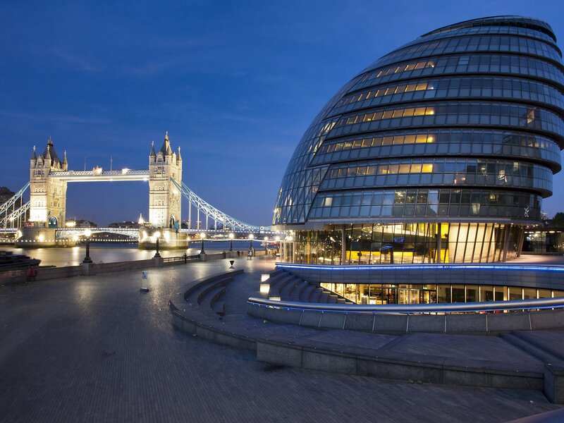 Tower Bridge and City Hall — Blue, Serene, Night