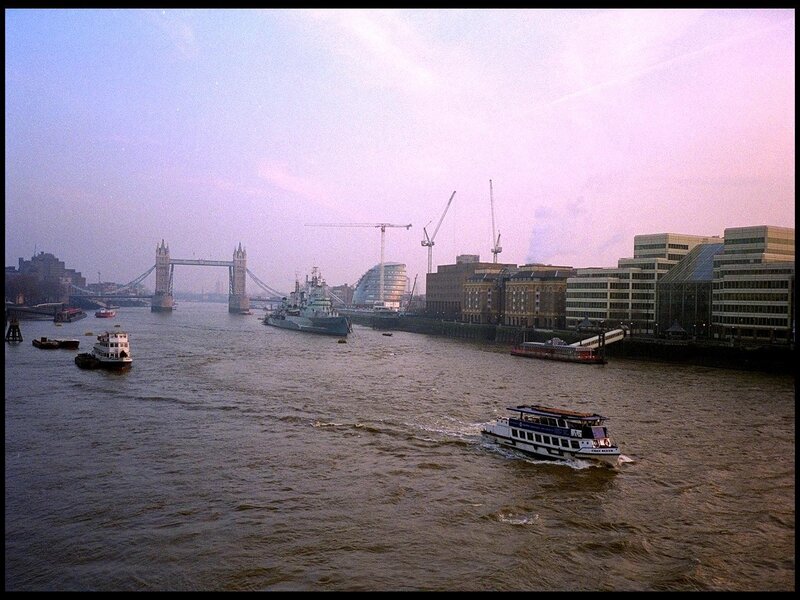 Tower Bridge and River — Purple