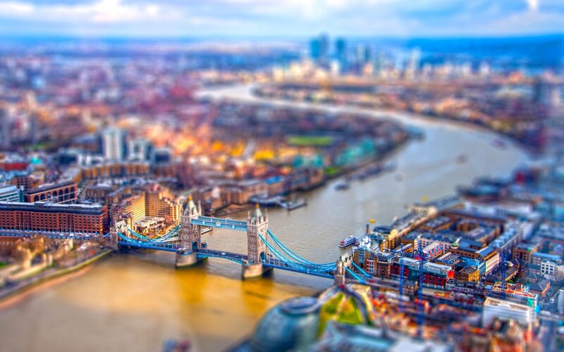 Tower Bridge and River Thames — Blue, Urban