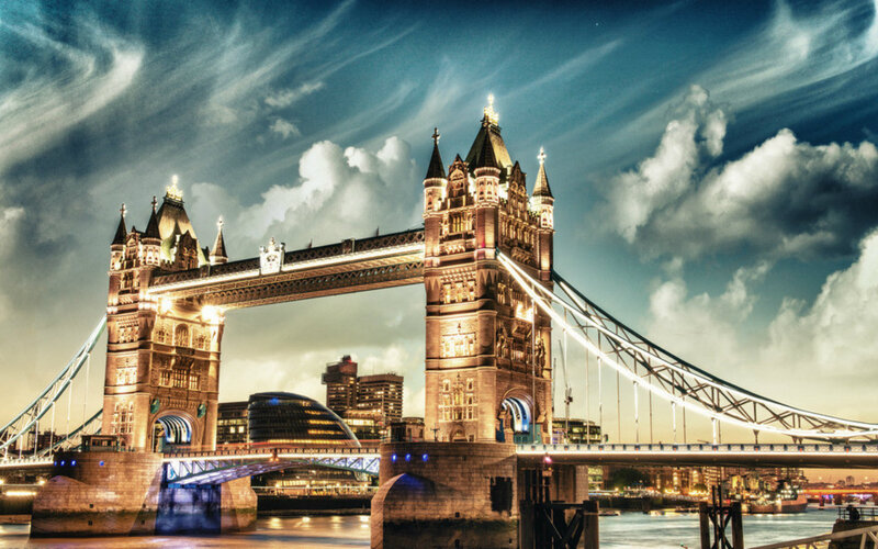 Tower Bridge at Dusk — Blue, Dramatic, Night