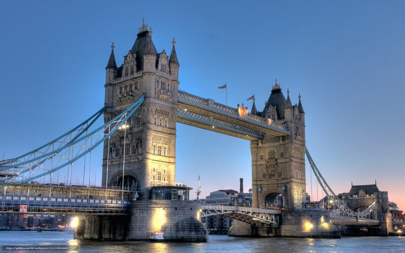 Tower Bridge at Dusk — Blue, Dramatic, Sunset