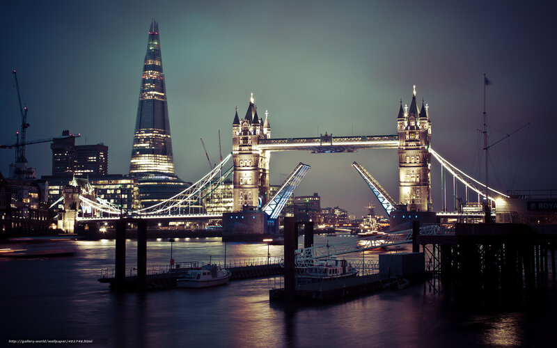 Tower Bridge at Night — Dark Blue