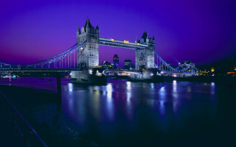 Tower Bridge at Night — Purple